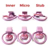 Vibrators BBC Only CD TS Super Small Pussy Vaginal Chastity Cage Devices 4Rings Ladyboy Male Cock Cage Penis Ring Lock BDSM Men'S Sex Toys 231115