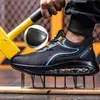 Sapatos de vestido respirável aço toe segurança para homens botas de trabalho à prova de punção esporte tênis masculino segurança de construção 231115