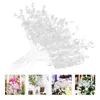 Dekorativa blommor 50 datorer Heminredning Akryl Crystal Flower Branches Bud Wreath Diy Artificial Bead White Floral Crafts