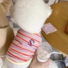 Cão vestuário roupas verão fino laço morango teddy bichon colete filhote de cachorro respirável camiseta para cães gatos acessórios 231114