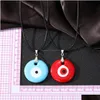 Anhänger Halsketten Evil Eye Halsketten Türkisch Blau Glas Anhänger Leder Seil Kette Für Frauen Männer Geschenk Glück Ojo Turco Schutz Choke Dht5V