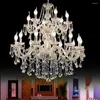 Chandeliers Large Foyer Modern Chandelier Stair Long Candle Crystal Fixture Staircase Lighting Stairs Hanging