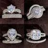 Pierścień Solitaire 14 Style 925 Srebrny designer Pierścień Zestaw okrągły pierścionek ślubny Kobiet Mody Pierścień zaręczynowy Personalizacja biżuterii 231115