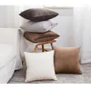 Almohada Simple Home Decorativo Acolchado Cubierta de terciopelo Color puro Funda de almohada para sofá Bedside Throw Pillowslip 45x45cm
