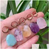 Dangle Chandelier Healing Jewelry Natural Quartz Stone Earrings For Women Ear Loop Nets Drop Amethysts Amazonite Citrines P Dhgarden Dhl2K