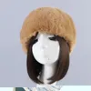 Beanies Beanie/Skull Caps Russian Winter Faux Fur Hat Warm Soft Fluffy Bomber Hats Autumn Women Quality Handmade CapsBeanie/Skull