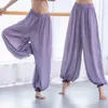 Scene Wear Latin Dance Chiffon ben Loose Pants Lady Ballroom Bloomers byxor Cha Salsa Rumba Modern Wide Yoga