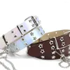 Belts All-match Pants Chain Double Layer Jeans Belt Casual Accessories Female Waistband PU Leather Korean Waist Strap