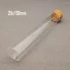Außendurchmesser 25 mm Reagenzglas mit flachem Boden und Korkstopfen Labor verdicktes Reagenz-Reaktionsgefäß