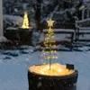 Andere Event-Party-Zubehör, wasserdichte Solar-LED-Weihnachtsbaumdekoration, angetriebene Lichterketten, Jahr 2023, Ornament-Garten, 231115