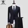 Jaquetas masculinas S-5XL Blazer Colete Calças Boutique Prom Party Slim Smoking Cor Sólida Masculino Escritório de Negócios Casual Terno Formal Noivo Vestido de Casamento L231115