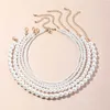 Colliers pendants Style vintage Collier de chaîne de perle simple 6 mm pour coquilles de mariage pour femmes