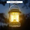 Kamp Fener Taşınabilir LED Bluetooth Hoparlör Retro Işıkları ile Kamp Lantern Retro Işıklar Şarj Edilebilir Adımsız Döküm Dış Mekan Çadır Işıkları Q231116