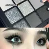 Eye Shadow Cold Sweet Light European And American Smoky Eye Nine Color Eyeshadow Tray Cement Dark Punk Black And White Gray Metal PearlL231115