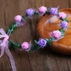 Bohem çiçek çelenk kız kafa çiçek taç rattan çelenk festivali düğün gelin çiçek kafa bandı başlık parti dekorasyon