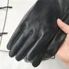 Five Fingers Gloves Men's Gloves Real Leather Extra Long Straight Style Sheepskin Winter Warm Cuff Women's Long Glove Opera 231115