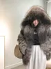 女性の毛皮のフェイクファンタイ2023ナチュラルリアルコート女性冬の温かい贅沢プラスサイズジャケット服女性ベストY231115