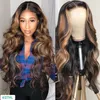 yielding Wig Women's Gradient Long Curly Hair Rose Mesh Wig Set