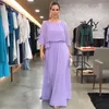 Casual klänningar eleganta för kvinnor 2023 Spring Summer Bohemian Chiffon Maxi Dress Ladies Purple Holiday Patchwork O-Neck A Line Dreaes