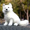 Bonecas de pelúcia Arctic Fox Anime Bonito Plushie Branco Polar Fox Plush Toys Lifelike Animais Simulação Stuffed Doll Toy Presentes Crianças 231114