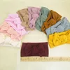 10 ألوان Baby Strip Twist Bow Bow Bowborn Newborn Wide Turban Beadbands Kids Hair Accessory Solid Bowknot Headwrap Bebes