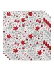 Table Napkin 4pcs Happy Canada Day Maple Beaver Flag Square 50cm Wedding Decoration Cloth Kitchen Dinner Serving Napkins