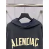 Sudadera con capucha de diseñador para hombre balencigs Sudaderas con capucha de moda Sudaderas con capucha para hombre Suéteres de alta calidad Versión correcta 23SS final Nueva cinta Impresión de letras con capucha Casual Ajuste suelto DK0R8 VWM2