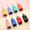 Keychains kleur vleermuis vorm pu lederen auto sleutel bescherming cover cight mode paar case persoonlijkheid retro keychainKeyChains forb22