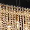 Chandelins Luz de luxo Luxo Lustre atmosférico Lobby Lobby Showroom Lâmpada Cristal Lâmpada Creative Dining Quarto