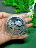 Arts et artisanat chinois Shanghai Mint 5 oz 1993 Année Panda Silver Commémorative Médaillon