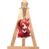 Klapetyki klęcznikowe Akame GA Kill Key Chain Women Pierścień akrylowy dla spodni Cute Kid Kid Jeweler Tatsumi Brelok