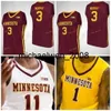 Mich28 Minnesota Golden Gophers College Basketball Jersey 25 Daniel Oturu 31 Brock Stull 35 Matz Stockman 42 Michael Hurt Jeunes cousus sur mesure