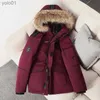 Men's Down Parkas 2023 Now Hooded Fur Collar Down Jackets Men / Women The Same Overcoat Thick Winter Outdoor Snow Coat Tooling Oversized JacketL231115