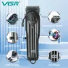 Tondeuse à cheveux VGR Clipper Machine de découpe électrique professionnelle sans fil pour hommes affichage numérique V282 231115