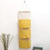 Borse portaoggetti Linnen Opknoping Opbergtas 3 Zakken Wandmontage Garderobe Hang Zak Muur Pouch Cosmetische Speelgoed Organizer Bril Diversen