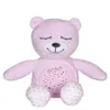 Plush Light - Up Toys Baby Sleep Plush Toys Kawaii Teddy Bear Star Projector med Music Plysch Dolls Appease Bear Toys for Baby Early Education Toys 231114