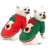 犬のアパレルクリスマス服小さな中程度の犬のための冬の温かいペットエルクサンタクロース猫コートパーカーコスチューム231114