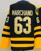 Новый 2023 Winter Classic 37 Patrice Bergeron Jersey 88 David Pastrnak 63 Брэд Маршанд 73 Чарли Макаву Хоккейные майки Черно -желтые сшиты