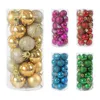 Decorações de Natal 3cm 24pcs Bolas de Natal Ornamento Decorações para casa Árvore de Natal Pendurada Bauble Ball Ano Navidad Party Decor Supplies 231114