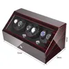 Titta på rutor Fall Luxury Fashionable Watches Display Box That Rotertable Watch Winder Box med LED med lås 13 Slot Watch Box 76 Watch Winder Box 231115