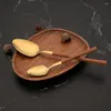 Juegos de vajilla, 4 Uds., juego de cubiertos de acero inoxidable dorado marrón, cuchillo, tenedor, cuchara de té, vajilla con mango de madera de imitación, cubiertos de cocina