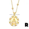 ペンダントネックレスRelius Virgin Mary Necklace for Chirstian GoldメッキCopper Cubic Zirconia Jewelry VNE162ドロップ配信ジュエリーNEC DHKE2