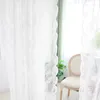 Curtain French Solid White Lace Window Curtains Living Room Balcony Bedroom Mosquito Net Screen Romantic Tulle Sheer