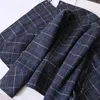 Kurtki damskie Women Chic Woolend Plaid Short Jackets Korean Fashion Vintage Jaquetas Spring Autumn Office Płaszcze Elegancka przyczynowa odmiana 231115