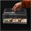 Present Wrap 3 Storlek Högkvalitativ tydlig transparent förpackningsbox med kartong Bakad Cookie Birthday Cake LX1852 Drop Delivery Home Dhuny