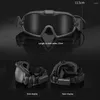 Outdoor Eyewear Paintball Goggles Transparent Lens Motorcycle With Micro Fan Scratch-resistant Eye Protection Safety