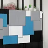 Vorhang, blau, schwarz, grau, Patchwork, abstrakte Kunst, mittelalterlicher Stil, Küche, kleine Fenstervorhänge, Heimdekoration, Wohnzimmer, Schlafzimmer, kurz