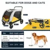 Hondenbuggy voor grote honden Huisdier Medium Opvouwbaar, 2 wagens en Wago 231115