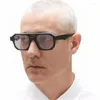 Sonnenbrille Retro Männer Großen Rahmen Quadrat Schwarz Mode Marke Designer Doppel Brücke Sonnenbrille Einfachheit Männlich Klar UV400