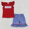 Комплекты одежды 2023 Продукты RTS Sassy Baby Floral Clothing Детская шорты костюмы для девочек Summer Boutique Tistfitsj3k6